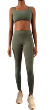 Załaduj obraz do przeglądarki galerii, Product Front: Uv Line Fitness Bas Legging Fit Aspen Green Cactus Upf50+