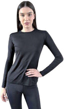 Załaduj obraz do przeglądarki galerii, Product Front: Uv Line T-Shirt Longsleeve Fem Skin Infratherm Preto Upf50+