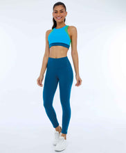 Załaduj obraz do przeglądarki galerii, Model Front: Alto Giro Fitness Bas Legging Supplex Com Laser No Cos Verde Deep