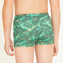 Załaduj obraz do przeglądarki galerii, Model Back: Uv Line Maillot De Bain Garçon Swim Trunks Kids Leaves Upf50+