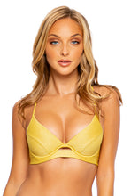 Załaduj obraz do przeglądarki galerii, Model Front: Luli Fama Haut Top Cut Out Luli Diva Sunset Gold