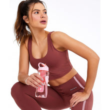 Załaduj obraz do przeglądarki galerii, Image 04: Alto Giro Fitness Haut Top Bodytex Ii Com Laser Marrom Mahogany