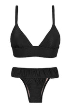 Załaduj obraz do przeglądarki galerii, Product Front: Rio De Sol Ensemble Cloque Preto Tri Cos