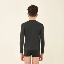 Załaduj obraz do przeglądarki galerii, Model Back: Uv Line T-Shirt Longsleeve Uvpro Kids Black Upf50+