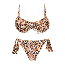 Załaduj obraz do przeglądarki galerii, Product Front: Rio De Sol Ensemble Set Leopard Balconet-Tie Italy