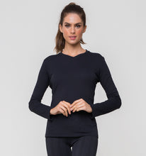 Załaduj obraz do przeglądarki galerii, Model Front: Uv Line Fitness Haut Sport Fit Preto Fem