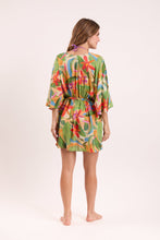 Załaduj obraz do przeglądarki galerii, Model Back: Rio De Sol Robe De Plage Tropical Kaftan Bel