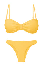 Załaduj obraz do przeglądarki galerii, Product Front: Rio De Sol Ensemble Set Malibu-Yellow Bandeau-Duo Essential