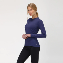 Załaduj obraz do przeglądarki galerii, Image 02: Uv Line T-Shirt Longsleeve Uvpro Fem Navy Blue Upf50+