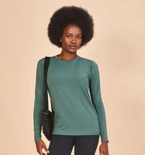 Załaduj obraz do przeglądarki galerii, Gallery: Uv Line T-Shirt Longsleeve Fem New Fit Textura Verde Jade Upf50+