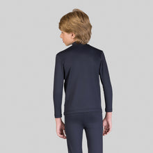 Załaduj obraz do przeglądarki galerii, Model Back: Uv Line T-Shirt Rash Guard Kids High-Neck Black Upf50+