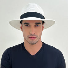 Załaduj obraz do przeglądarki galerii, Image 05: Uv Line Chapeau Panama Hat Shanghai Imp Uni White Black Upf50+