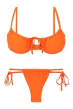 Załaduj obraz do przeglądarki galerii, Product Front: Rio De Sol Ensemble Set Dots-Orange Balconet-Tie Pipa