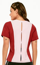 Załaduj obraz do przeglądarki galerii, Model Back: Alto Giro Fitness Haut T-Shirt Skin Fit Energy Flows Rosa