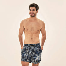 Załaduj obraz do przeglądarki galerii, Model Front: Uv Line Short De Bain Short Acqua Coqueiros Marinho Upf50+