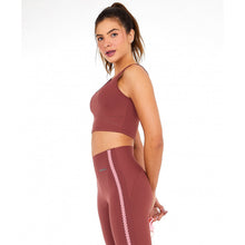 Załaduj obraz do przeglądarki galerii, Image 02: Alto Giro Fitness Haut Top Bodytex Ii Com Laser Marrom Mahogany