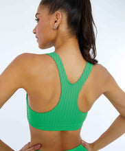 Załaduj obraz do przeglądarki galerii, Model Back: Alto Giro Fitness Haut Top Shape Slim Verde Classic