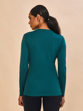 Załaduj obraz do przeglądarki galerii, Model Back: Uv Line T-Shirt Longsleeve Fem New Fit Petroleo Upf50+