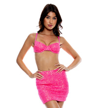 Załaduj obraz do przeglądarki galerii, Gallery: Luli Fama Jupe De Page Sequins Mini Skirt Pink