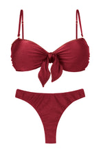 Załaduj obraz do przeglądarki galerii, Product Front: Rio De Sol Ensemble Set Shimmer-Divino Bandeau-Knot Nice-Fio