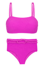 Załaduj obraz do przeglądarki galerii, Product Front: Rio De Sol Ensemble Set St-Tpz-Pink Reto Hotpant-High