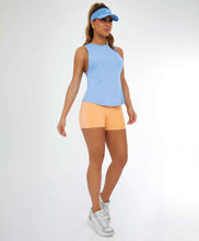 Załaduj obraz do przeglądarki galerii, Model Front: Alto Giro Fitness Haut Regata Skin Fit Costas C/ Recorte Tule Azul Soft