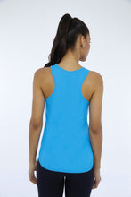 Załaduj obraz do przeglądarki galerii, Model Back: Alto Giro Fitness Haut Regata Skin Fit Inspiracional Azul Vivid