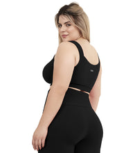 Załaduj obraz do przeglądarki galerii, Model Back: Alto Giro Fitness Haut Top Supplex Alcas Plus Preto