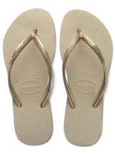 Załaduj obraz do przeglądarki galerii, Product Front: Havaianas Tongs Slim Sand Grey/Light Golden