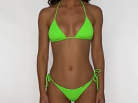 Załaduj i odtwarzaj film w przeglądarce Gallery, Video: Luli Fama Haut Top Wavy Ruched Que Sera Sera Neon Lime