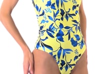Załaduj i odtwarzaj film w przeglądarce Gallery, Video: Rio De Sol Une Pièce Lemon Flower One Shoulder