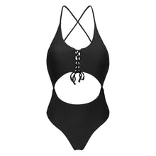 Załaduj obraz do przeglądarki galerii, Product Front: Rio De Sol Une Pièce Dots-Black Ivy Strap