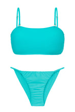 Załaduj obraz do przeglądarki galerii, Product Front: Rio De Sol Ensemble Set Jade Bandeau-Reto Cheeky-Fixa