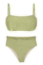 Załaduj obraz do przeglądarki galerii, Product Front: Rio De Sol Ensemble Set Oliva Bandeau-Reto Hotpants