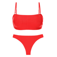 Załaduj obraz do przeglądarki galerii, Product Front: Rio De Sol Ensemble Set Rouge Bandeau-Reto Nice-Fio
