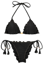 Załaduj obraz do przeglądarki galerii, Product Front: Rio De Sol Ensemble Set Shimmer-Black Frufru