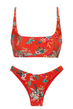 Załaduj obraz do przeglądarki galerii, Product Front: Rio De Sol Ensemble Set Wildflowers Bra-Sport Lisboa