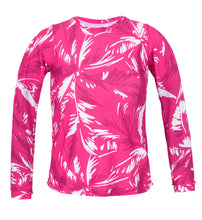 Załaduj obraz do przeglądarki galerii, Product Front: Rio De Sol Haut Top Pink-Palms Rash-Guard