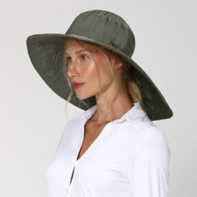 Załaduj obraz do przeglądarki galerii, Image 02: Uv Line Chapeau Souple/Capeline Hat Beverly Hills I18 Fem Green Militar Upf50+

