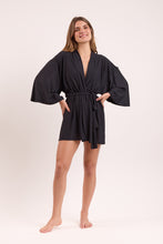 Załaduj obraz do przeglądarki galerii, Image 06: Rio De Sol Robe De Plage Black Kimono
