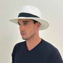 Załaduj obraz do przeglądarki galerii, Image 06: Uv Line Chapeau Panama Hat Shanghai Imp Uni White Black Upf50+
