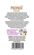 Załaduj obraz do przeglądarki galerii, Product Back: Tevi Monoi Oils Monoi Traditionnel Vanille 120Ml
