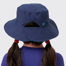 Załaduj obraz do przeglądarki galerii, Model Back: Uv Line Chapeau Souple/Capeline Hat California Inf Navy Blue Lagoa Upf50+
