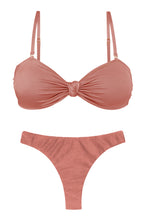 Załaduj obraz do przeglądarki galerii, Product Front: Rio De Sol Ensemble Set Shimmer-Copper Bandeau-Joy Nice-Fio
