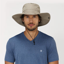Załaduj obraz do przeglądarki galerii, Model Front: Uv Line Chapeau Souple/Capeline Safari Kaki Upf50+
