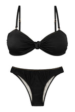 Załaduj obraz do przeglądarki galerii, Product Front: Rio De Sol Ensemble Set Shimmer-Black Bandeau-Joy Essential
