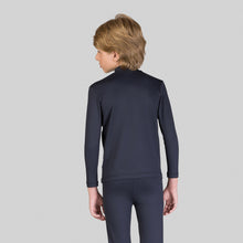 Załaduj obraz do przeglądarki galerii, Model Back: Uv Line T-Shirt Rash Guard Kids High-Neck Black Upf50+
