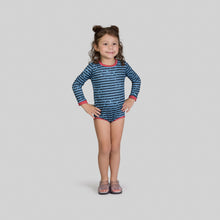Załaduj obraz do przeglądarki galerii, Model Front: Uv Line Maillot De Bain Bébé Macaquinho Baby Listras Upf50+
