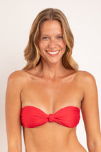 Załaduj obraz do przeglądarki galerii, Gallery: Rio De Sol Haut Top Microfibra-Chic-Red Bandeau-Joy

