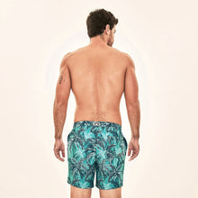 Załaduj obraz do przeglądarki galerii, Model Back: Uv Line Short De Bain Short Acqua Coqueiros Turquesa Upf50+
